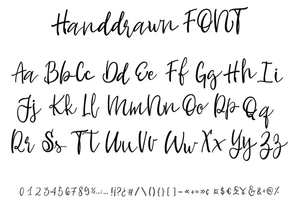 Moderne vector van de kalligrafie Vintage handgeschreven lettertype voor Lettering.Trendy Retro kalligrafie Script. — Stockvector