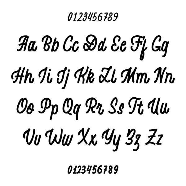 Ручний набір шрифтів ізольовано на білому. Векторний логотип шрифту. Алфавіт типографії для ваших дизайнів: логотип, шрифт, картка, запрошення на весілля . — стоковий вектор