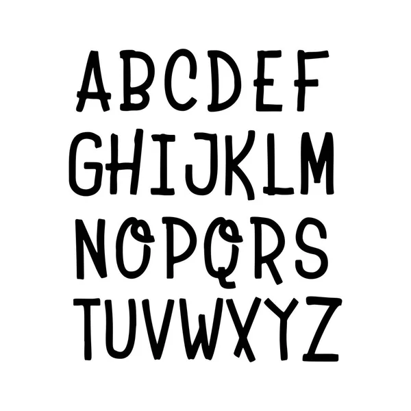 Ручной шрифт, изолированный на белом. Векторный шрифт логотипа. Типографический алфавит для Вашего дизайна: логотип, шрифт, открытка, свадебное приглашение . — стоковый вектор