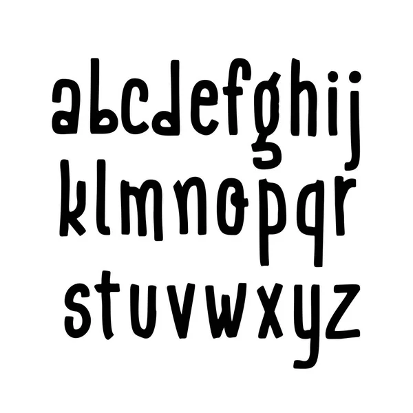 Hand getekende lettertype instellen op geïsoleerde wit. Vector logo lettertype. Typografie alfabet voor uw ontwerpen: logo, lettertype, card, uitnodiging bruiloft. — Stockvector