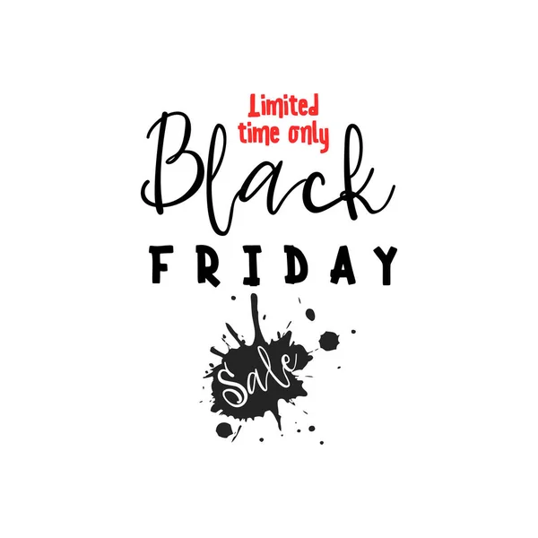 Black Friday. Calligraphic handmade lettering . Advertising Poster design. Sale Discount banners, labels, prints posters, web presentation. Vector illustration. — Stock Vector