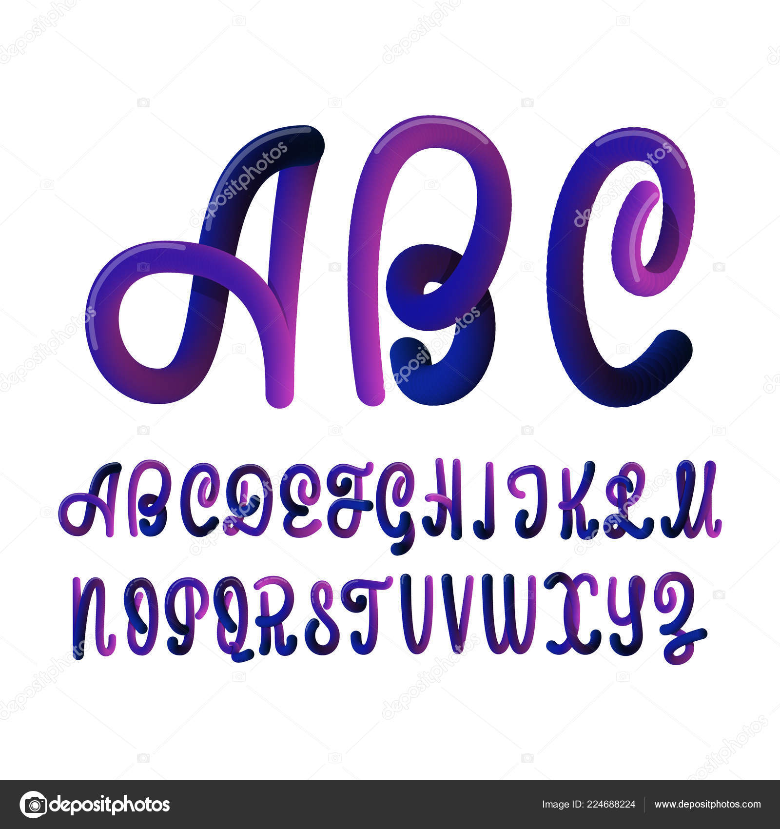 Font Set With Letters Glossy Alphabet 3d Render Of Bubble Font With Glint And Shadow Typography Vector Illustration Vector Image By C Zao4nik Vector Stock 224688224