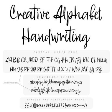 Modern hat Vintage el yazısıyla vektör Lettering.Trendy Retro hat komut dosyası için yazı tipi.