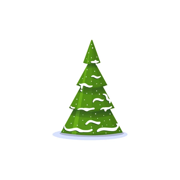 Christmas fir, isolerade vektorillustration. Modern platt stil. — Stock vektor