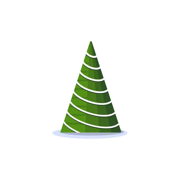 Kerst fir, geïsoleerde vectorillustratie. Modern vlakke stijl. — Stockvector