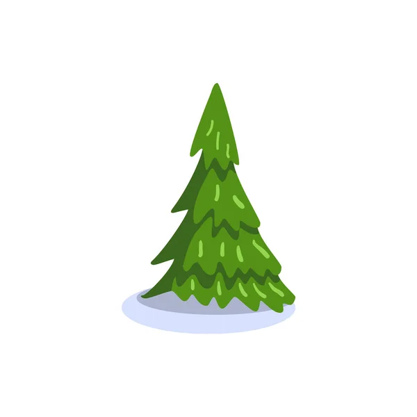 Christmas fir, isolerade vektorillustration. Modern platt stil. — Stock vektor
