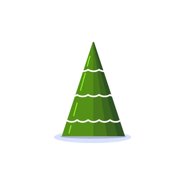 Christmas fir, isolerade vektorillustration. Modern platt stil. — Stock vektor