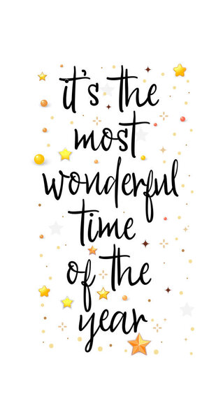 Это самое чудесное время года. Праздничное знамя - новогодний слоган
