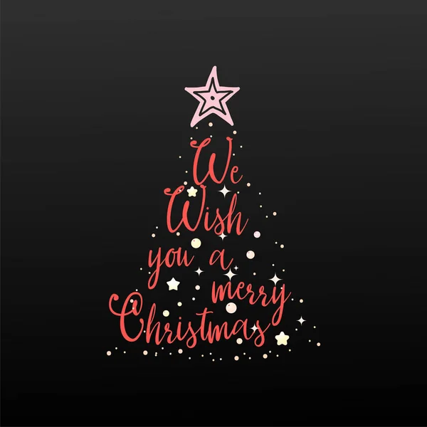 Wir wünschen Ihnen ein frohes Weihnachtsfest. handschriftliche Kalligraphie elegante Schrift. und herzlichen Glückwunsch zum neuen Jahr und frohe Weihnachten, Kalligrafie für Karten, Poster und Cover — Stockvektor