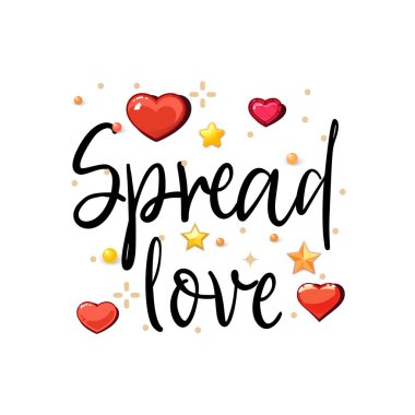 Aşk yayıldı. Aşk, Sevgililer günü kart uygun sloganı.