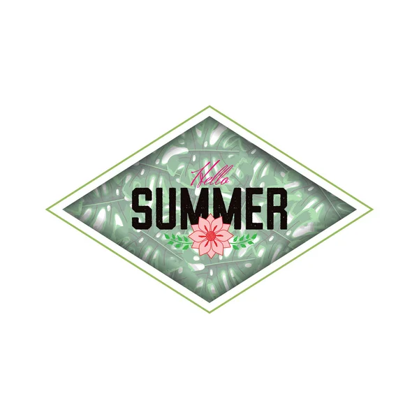 Modelo decorativo de verão para design de férias —  Vetores de Stock