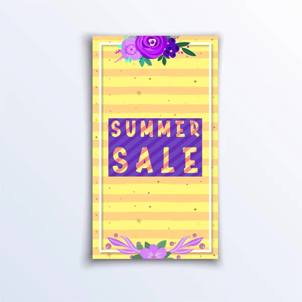 Blumen Sommer Poster für den Verkauf von Karten und verschiedene Aktionen — Stockvektor