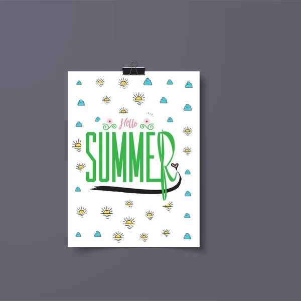 Floral Summer poster till salu kort och olika erbjudanden — Stock vektor