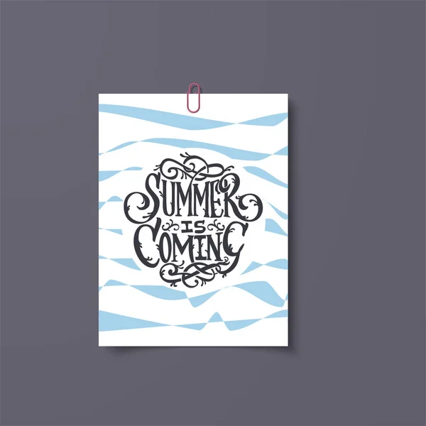 Cartaz de verão floral para cartões de venda e várias promoções — Vetor de Stock