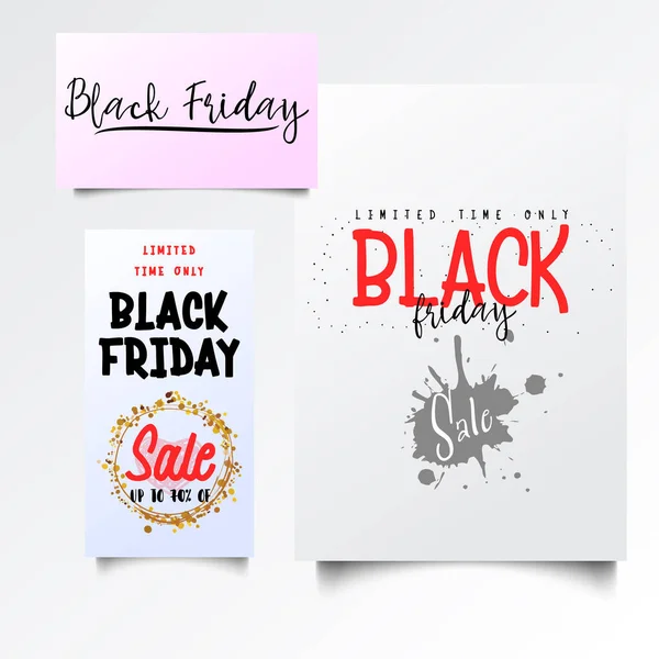 Black friday. Sale - Vertical, Horizontal Square Banner — Stock Vector