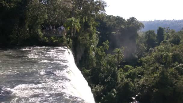 Pohled Vodopády Iguazu Argentina — Stock video