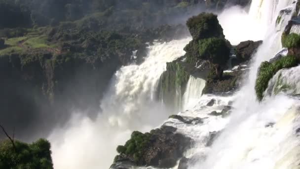 Pohled Vodopády Iguazu Argentina — Stock video