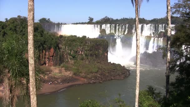 Zicht Iguazu Watervallen Argentinië — Stockvideo