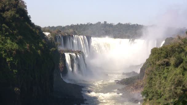 Veduta Delle Cascate Iguazu Argentina — Video Stock