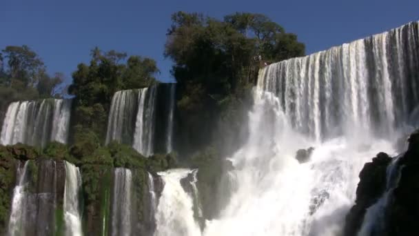 Zicht Iguazu Watervallen Argentinië — Stockvideo