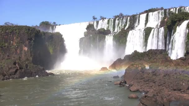 Vista Las Cataratas Del Iguazú Argentina — Vídeos de Stock