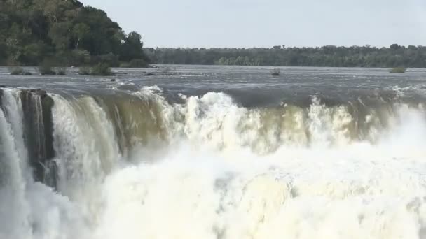 Iguazu Şelalesi Manzarası Arjantin — Stok video