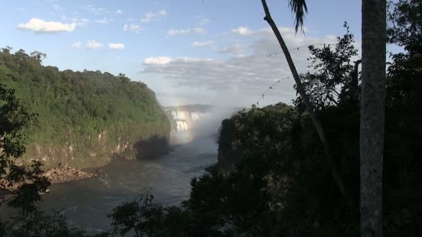 Zicht Iguazu Watervallen Argentinië — Stockvideo