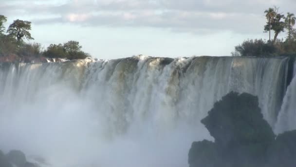 Pemandangan Air Terjun Iguazu Argentina — Stok Video