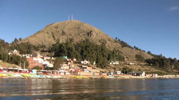 Copacabana Titicacasee Bolivien — Stockvideo