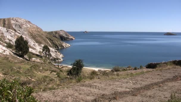 Ilha Sol Isla Del Sol Lago Titicaca Bolívia — Vídeo de Stock