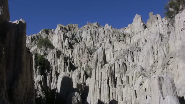 Valle Luna Dolina Księżyca Paz Boliwia — Wideo stockowe