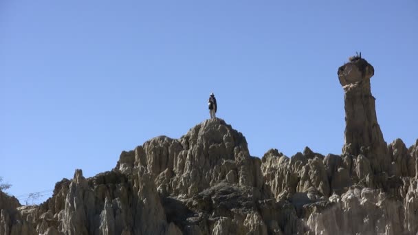 Valle Luna Moon Valley Paz Bolívia — Vídeo de Stock