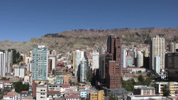 Uitzicht Paz Bolivia — Stockvideo