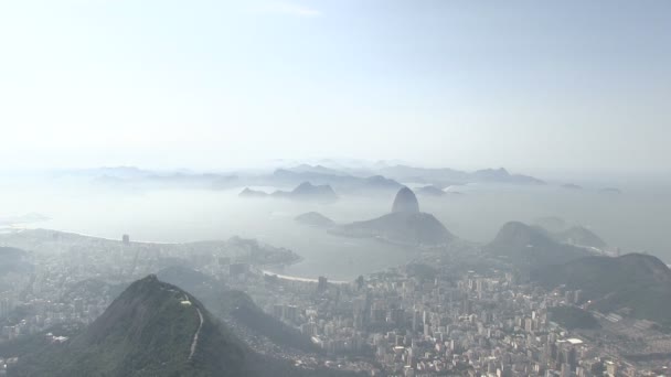 Rio Janeiro Utsikt Från Corcovado Brasilien — Stockvideo