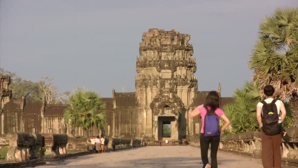 Angkor Wat Siem Oogsten Cambodia — Stockvideo