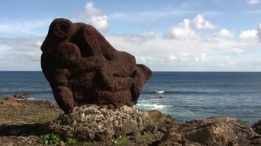Şili 'deki Paskalya Adası manzarası