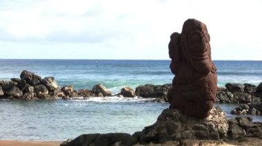 Şili 'deki Paskalya Adası manzarası