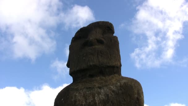 Moai Påskön Chile — Stockvideo