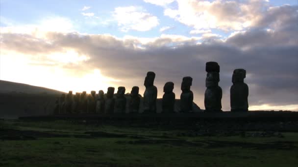Moai Isla Pascua Chile — Vídeos de Stock