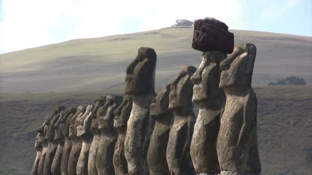 Moai Isla Pascua Chile — Vídeos de Stock