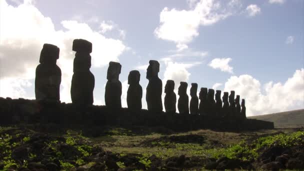 Moai Wyspa Wielkanocna Chile — Wideo stockowe