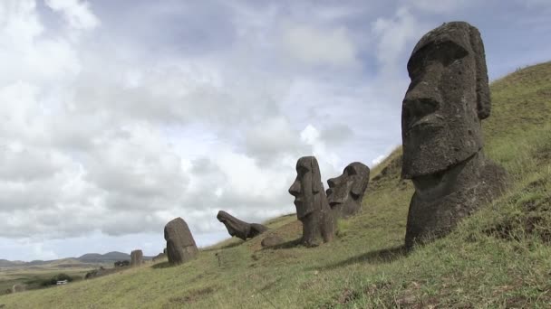 Moai Isla Pascua Chile — Vídeos de Stock