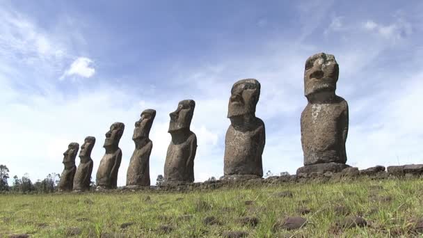 Moai Osterinsel Chile — Stockvideo