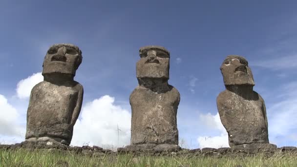 Moai Osterinsel Chile — Stockvideo