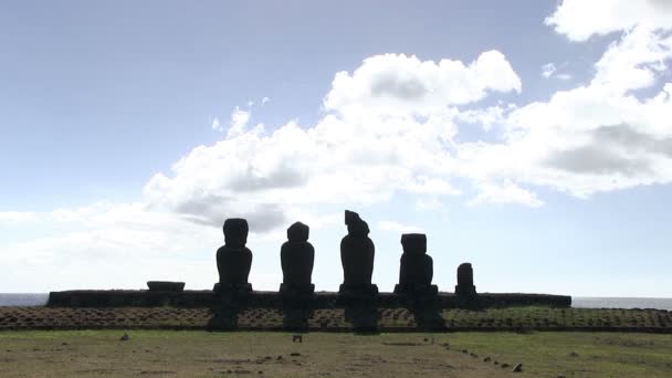 Moai Isla Pascua Chile — Vídeos de Stock