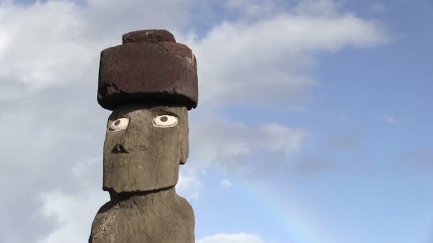 Moai Wyspa Wielkanocna Chile — Wideo stockowe