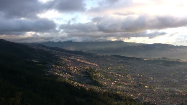 Bogota View Monserrate Colombia — 图库视频影像