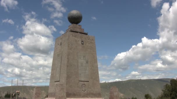 Ciudad Mitad Del Mundo Pomnik Równika Quito Ekwador — Wideo stockowe