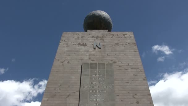 Ciudad Mitad Del Mundo Pomnik Równika Quito Ekwador — Wideo stockowe