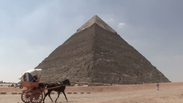 Zicht Piramide Gizeh Egypte — Stockvideo